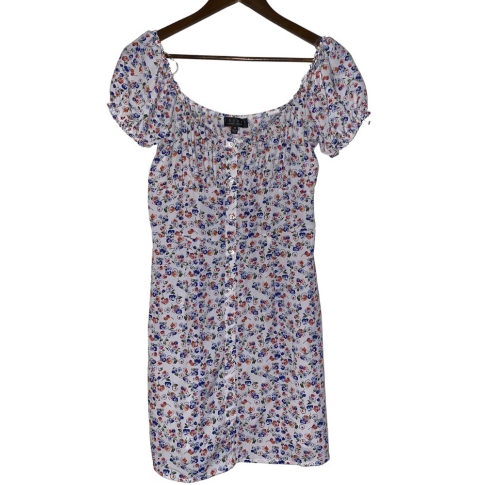 Trixxi Floral Milkmaid Babydoll Coquette Dress Country Romance Feminine Women M